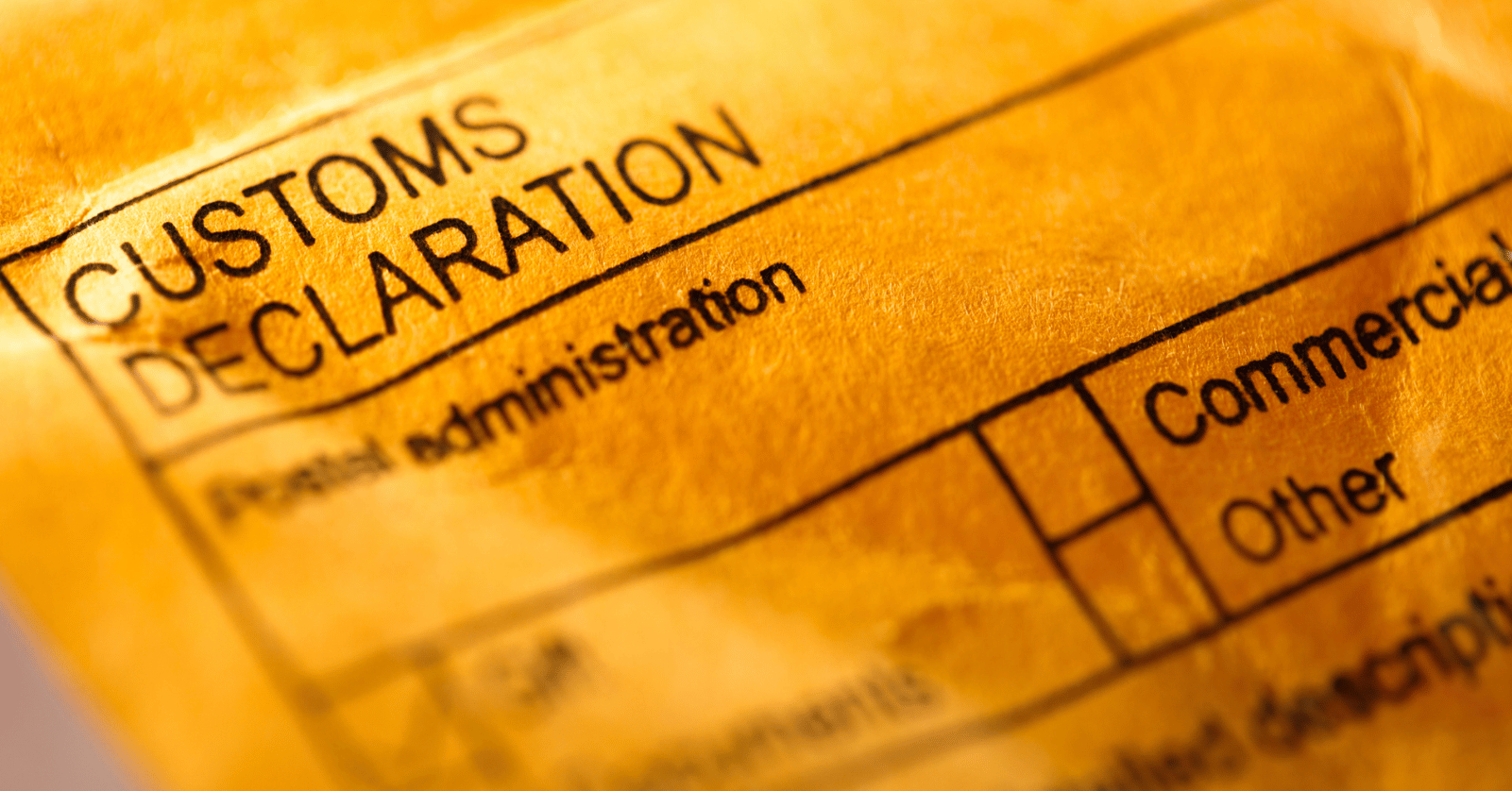 Customs Declaration form