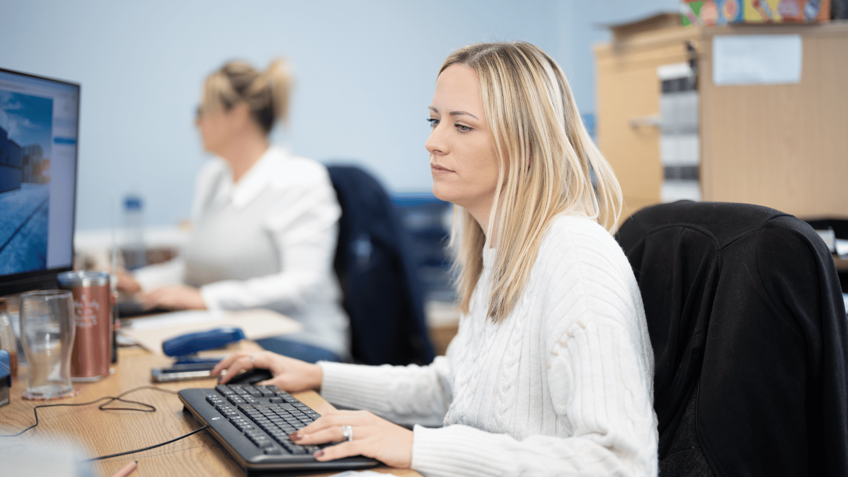 Woman working at desk