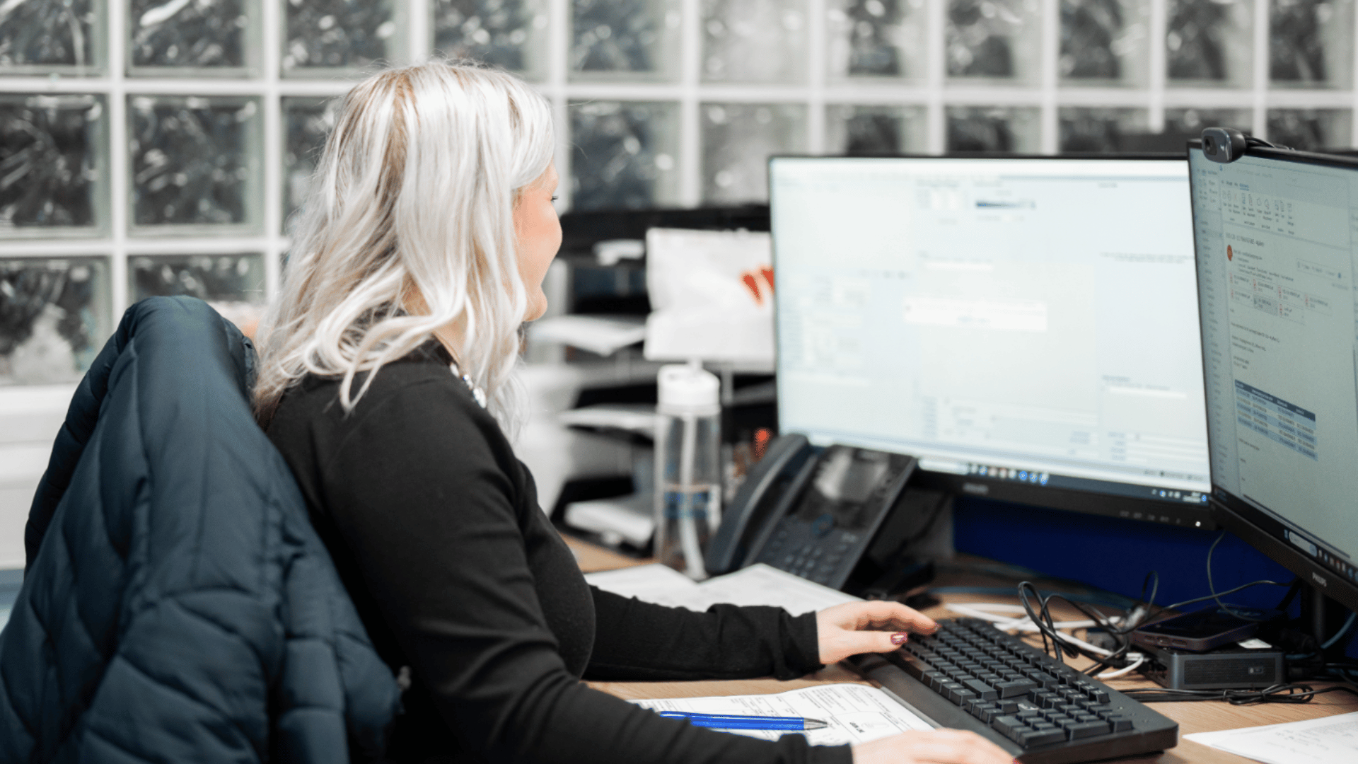 Women working at desk