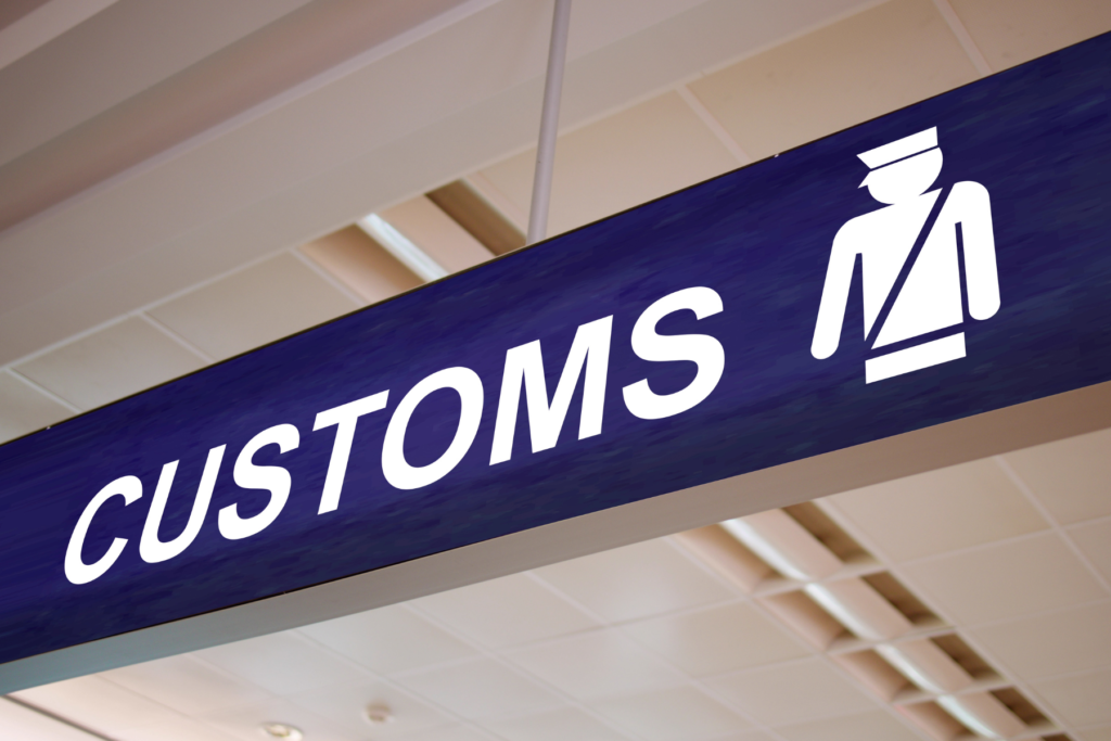 Customs Sign
